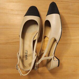 VANELi Aliz Slingback Pumps Womens Beige Size 8.5